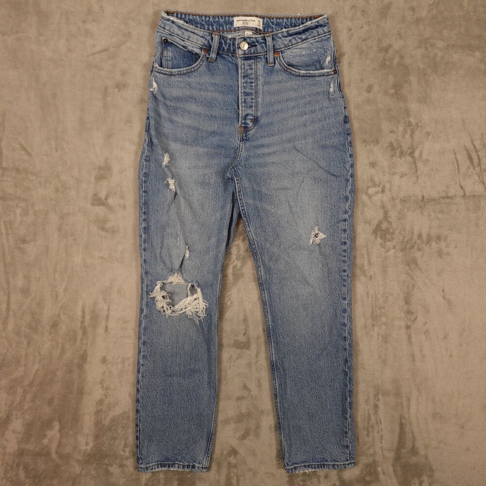 Abercrombie & Fitch Jeans The Dad High Rise Curve Love Women's 26R Distressed